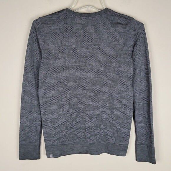 Lululemon Size 4 Swiftly Breathe Long Sleeve Shirt Vented Camo Green Gray - Picture 2 of 9